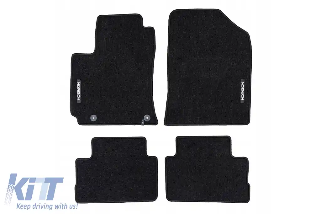 Mochete textile din seria Horizon de la Frogum potrivite pentru Hyundai Kona 2017-2020, set de 4 bucăți, negru