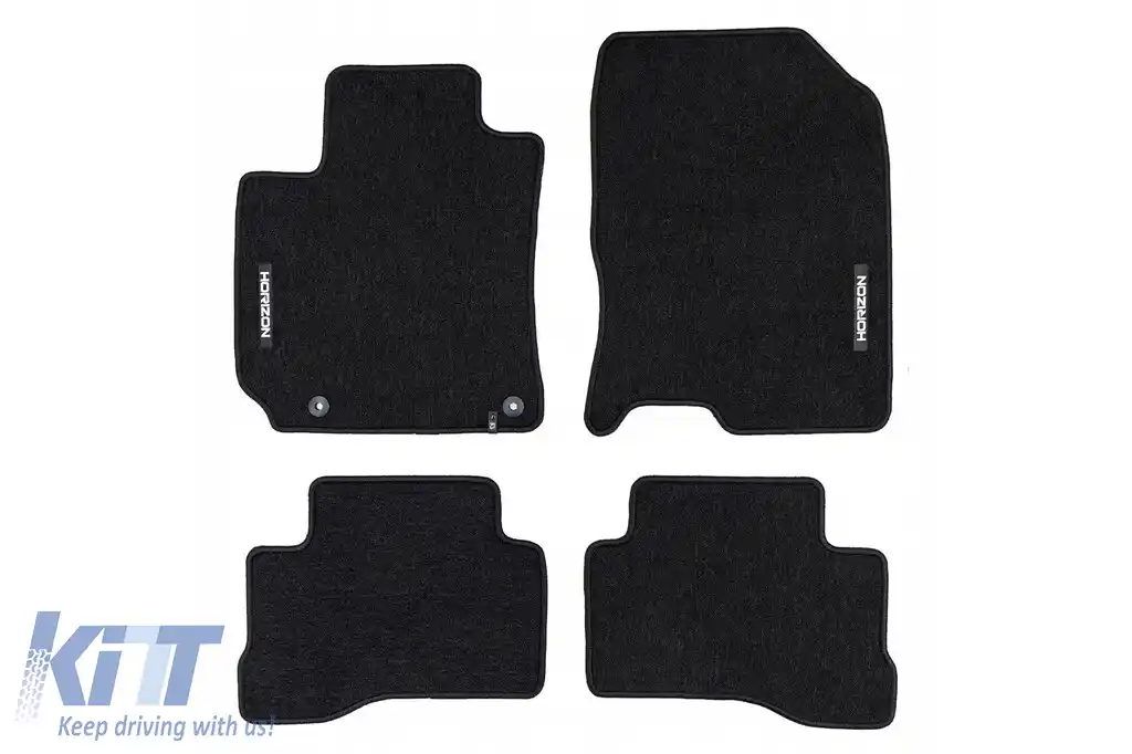 Mochete textile din seria Horizon de la Frogum potrivite pentru Hyundai Kona 2020-2023, set de 4 bucăți, negre