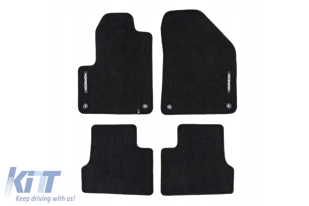 Mochete textile din seria Horizon de la Frogum potrivite pentru Jeep Cherokee 2013-2023, set de 4 bucăți, negru