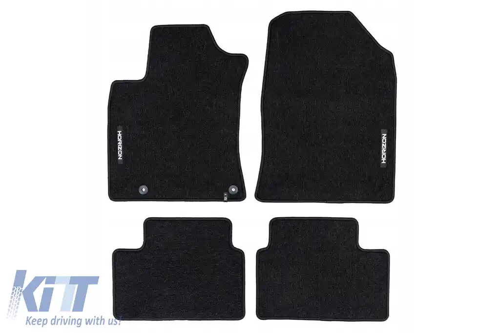 Mochete textile din seria Horizon de la Frogum potrivite pentru Kia Ceed, Pro Ceed, XCeed după 2018, set de 4 bucăți, negru
