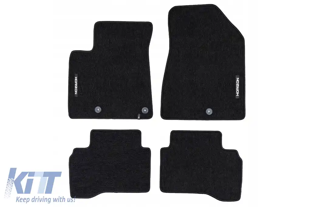 Mochete textile din seria Horizon de la Frogum potrivite pentru Kia Niro 2016-2022, set de 4 bucăți, negru