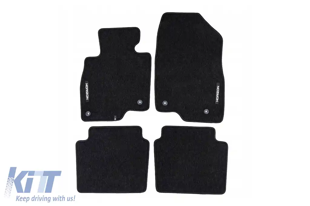 Mochete textile din seria Horizon de la Frogum potrivite pentru Mazda 6 2012-2024, set de 4 bucăți, negru