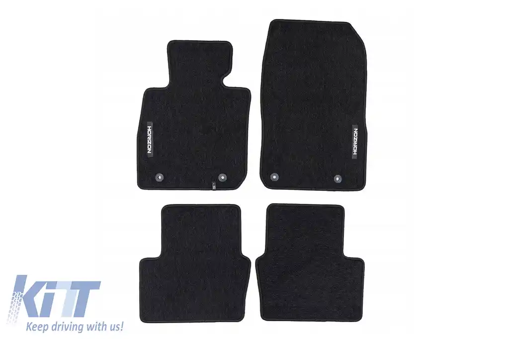 Mochete textile din seria Horizon de la Frogum potrivite pentru Mazda CX-3 2014-2021, set de 4 bucăți, negru