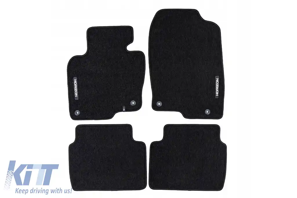 Mochete textile din seria Horizon de la Frogum potrivite pentru Mazda CX-5 după 2017, set de 4 bucăți, negru