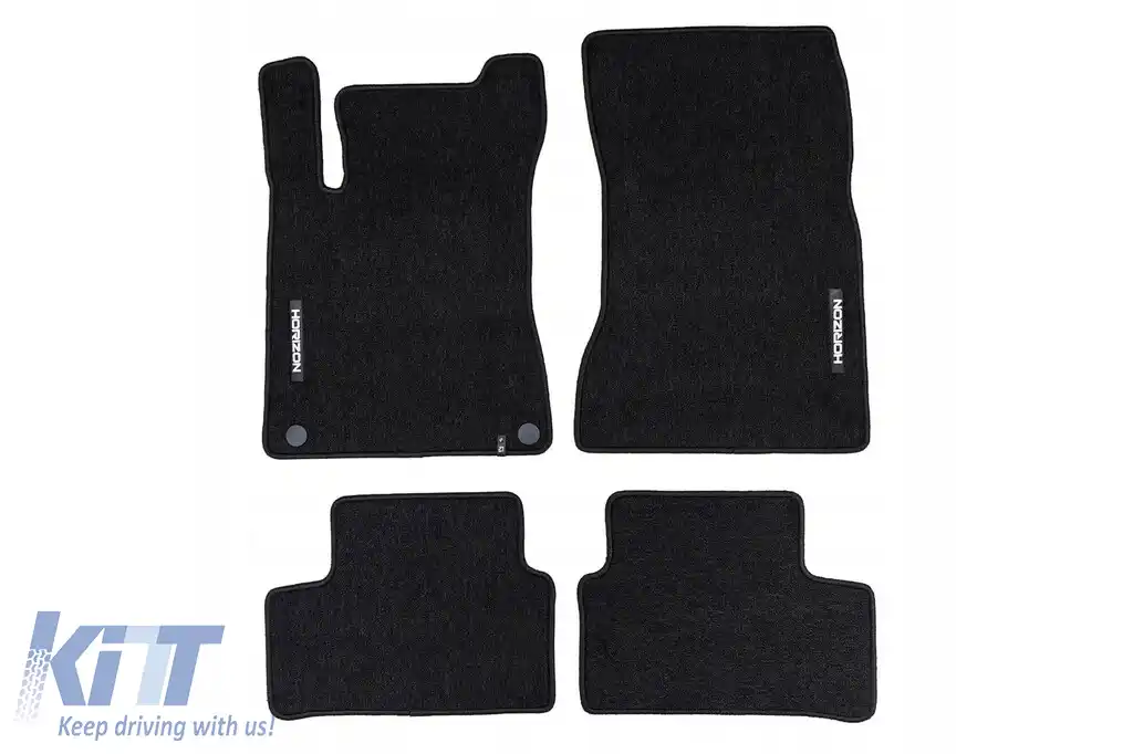 Mochete textile din seria Horizon de la Frogum potrivite pentru Mercedes A class A177 sedan după 2018, set de 4 bucăți, negru