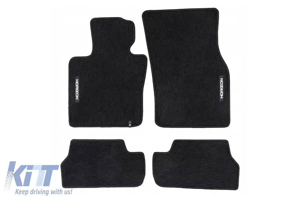 Mochete textile din seria Horizon de la Frogum potrivite pentru Mini Cooper SE după 2019, set de 4 bucăți, negru