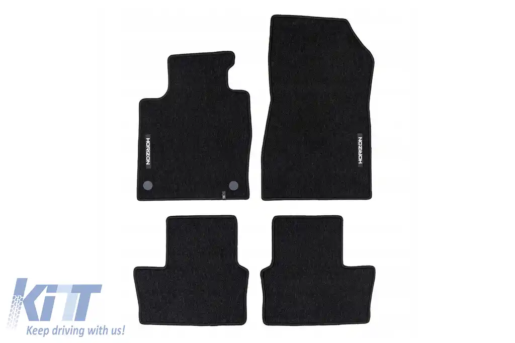 Mochete textile din seria Horizon de la Frogum potrivite pentru Nissan Juke după 2019, set de 4 bucăți, negru