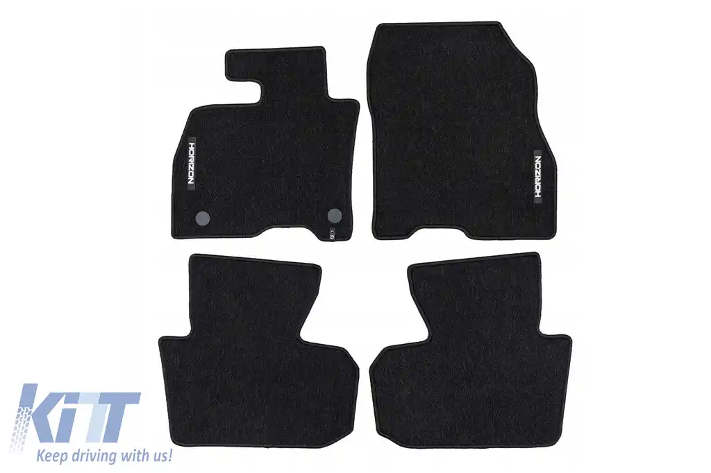 Mochete textile din seria Horizon de la Frogum potrivite pentru Nissan Leaf după 2017, set de 4 bucăți, negru
