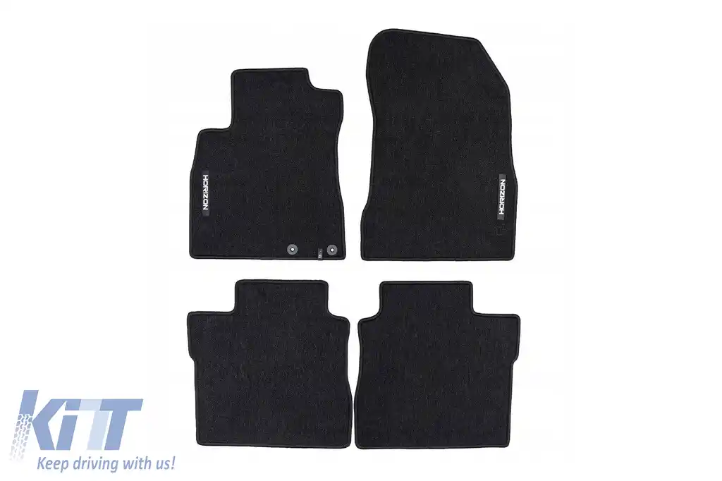 Mochete textile din seria Horizon de la Frogum potrivite pentru Nissan Note 2012-2020, set de 4 bucăți, negru