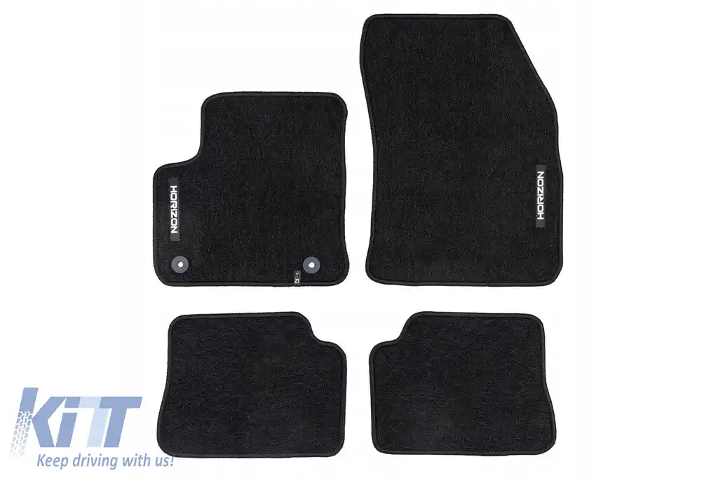 Mochete textile din seria Horizon de la Frogum potrivite pentru Opel Mokka-E după 2020, set de 4 bucăți, negru