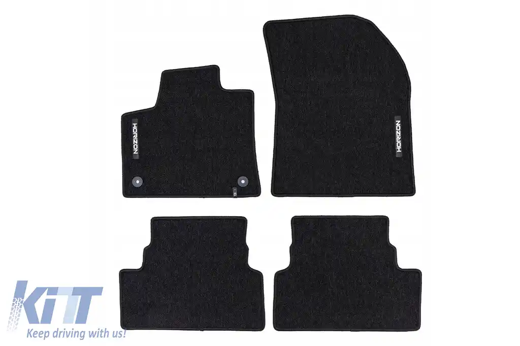 Mochete textile din seria Horizon de la Frogum potrivite pentru Opel Grandland X 2017-2024, set de 4 bucăți, negru