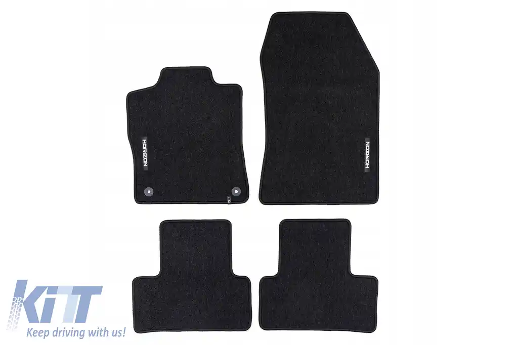 Mochete textile din seria Horizon de la Frogum potrivite pentru Peugeot 308 după 2021, set de 4 bucăți, negru