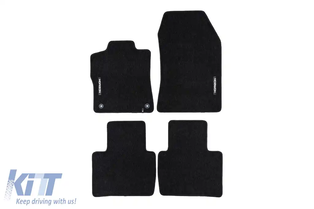 Mochete textile din seria Horizon de la Frogum potrivite pentru Peugeot 408 după 2022, set de 4 bucăți, negru