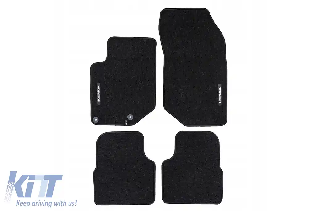 Mochete textile din seria Horizon de la Frogum potrivite pentru Peugeot 2008 după 2019, set de 4 bucăți, negru