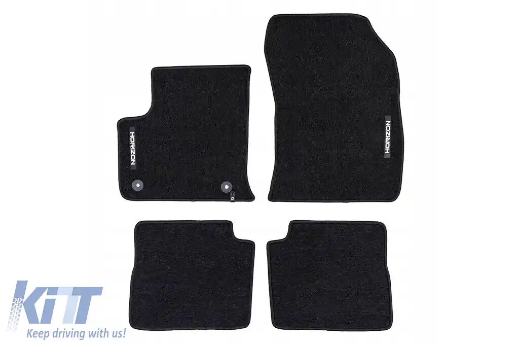 Mochete textile din seria Horizon de la Frogum potrivite pentru Peugeot E-2008 după 2019, set de 4 bucăți, negru
