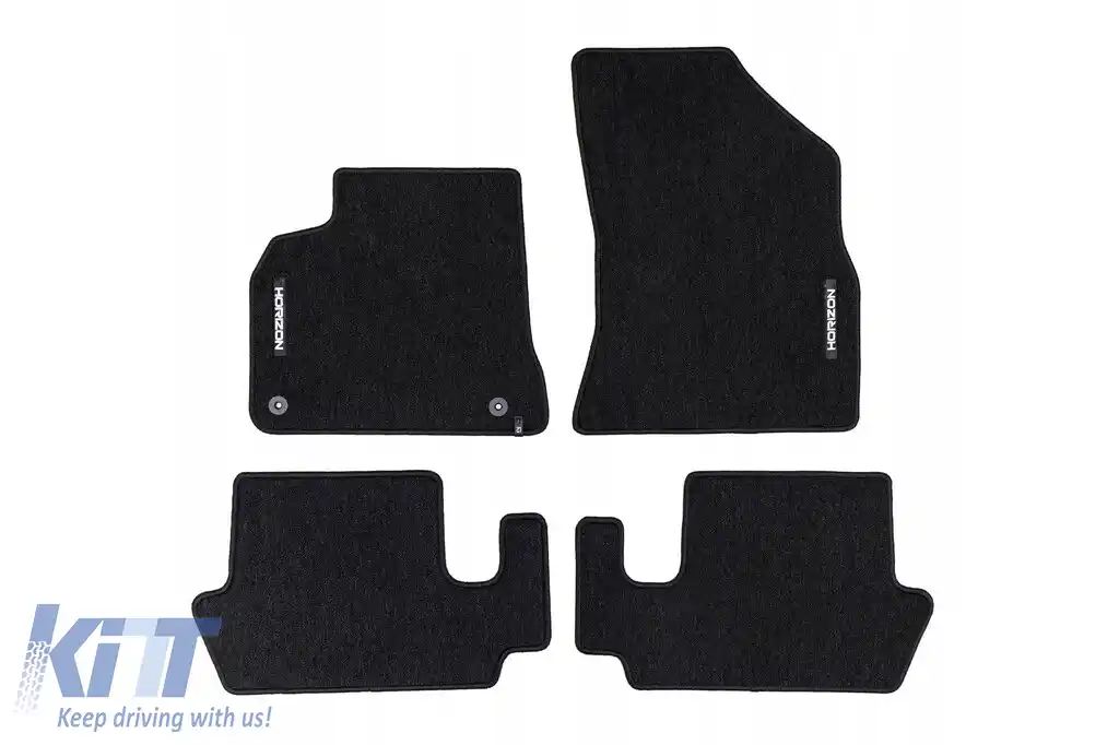 Mochete textile din seria Horizon de la Frogum potrivite pentru Peugeot 3008 2009-2016, set de 4 bucăți, negru