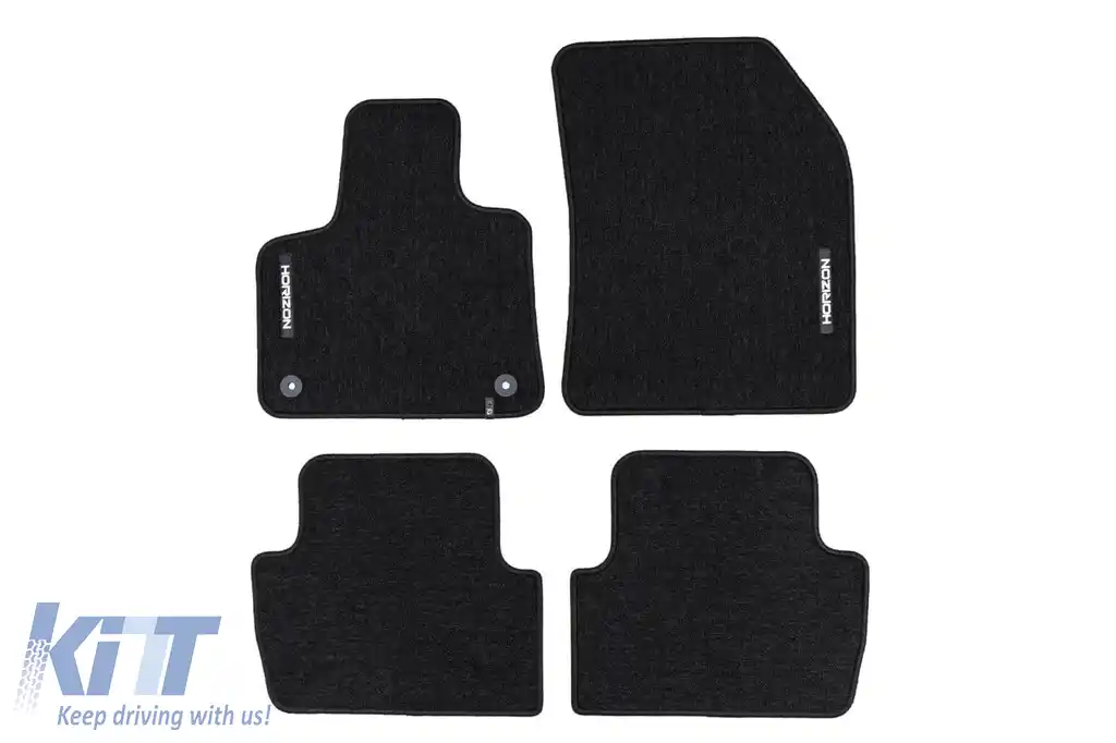 Mochete textile din seria Horizon de la Frogum potrivite pentru Peugeot 5008 2017-2024, set de 4 bucăți, negru