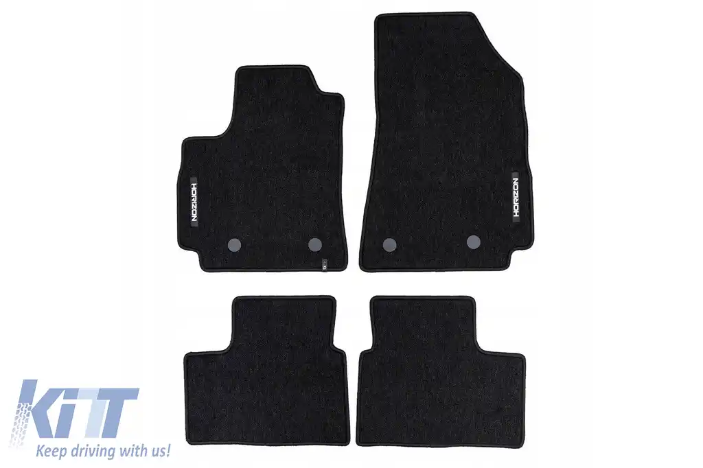 Mochete textile din seria Horizon de la Frogum potrivite pentru Renault Arkana după 2019, set de 4 bucăți, negru