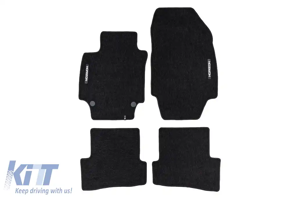 Mochete textile din seria Horizon de la Frogum potrivite pentru Renault Captur 2013-2019, set de 4 bucăți, negru