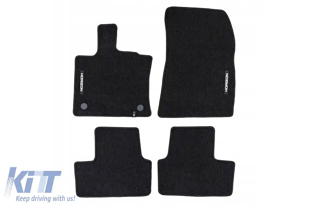 Mochete textile din seria Horizon de la Frogum potrivite pentru Renault Captur după 2019, set de 4 bucăți, negru