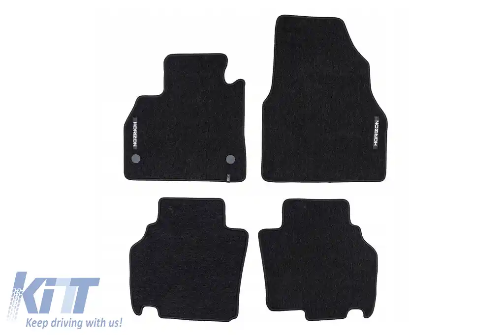 Mochete textile din seria Horizon de la Frogum potrivite pentru Renault Kangoo 2007-2021, set de 4 bucăți, negru