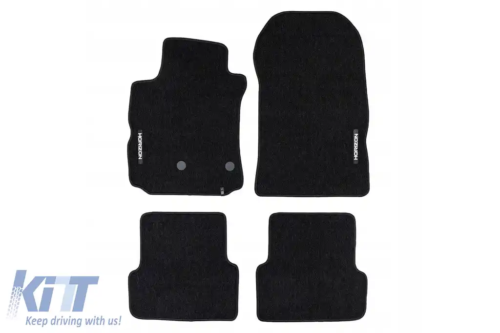 Mochete textile din seria Horizon de la Frogum potrivite pentru Renault Modus, Grand Modus 2004-2012, set de 4 bucăți, negru