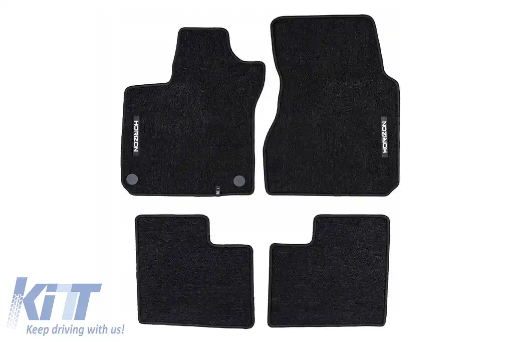 Mochete textile din seria Horizon de la Frogum potrivite pentru Renault Twingo 2014-2024, set de 4 bucăți, negru