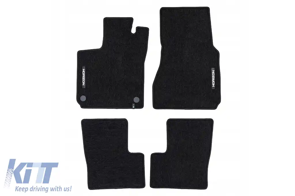 Mochete textile din seria Horizon de la Frogum potrivite pentru Renault Twingo E-Tech 2020-2024, set de 4 bucăți, negru