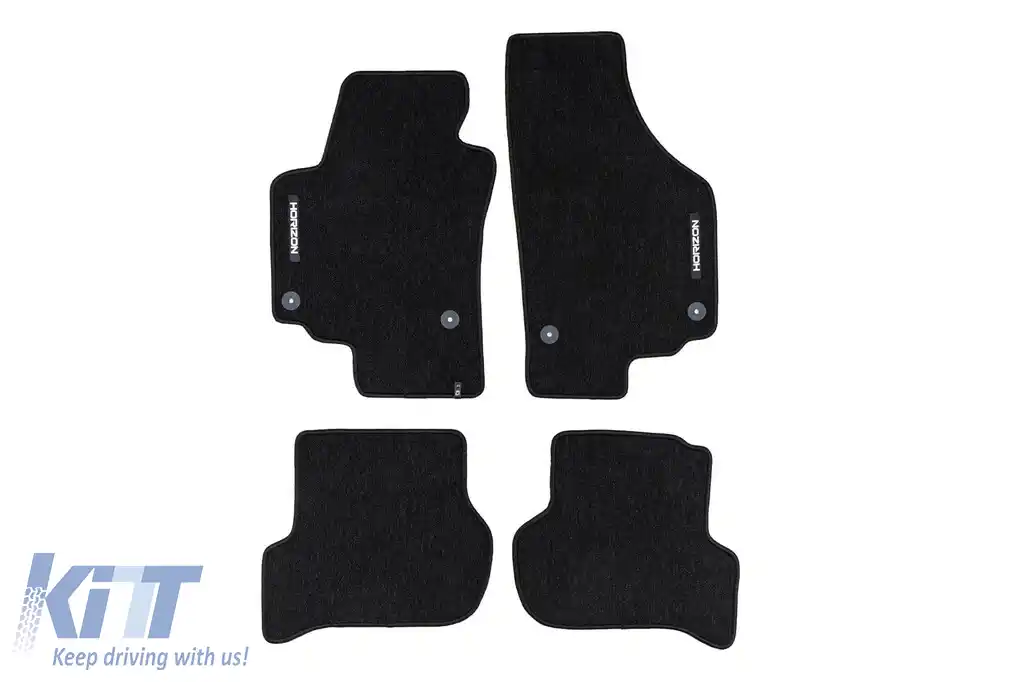 Mochete textile din seria Horizon de la Frogum potrivite pentru Seat Altea 2008-2015, set de 4 piese, negru