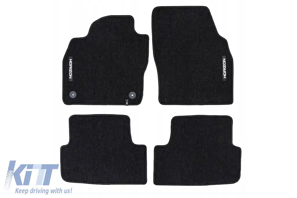 Mochete textile din seria Horizon de la Frogum potrivite pentru Seat Ibiza după 2017, set de 4 bucăți, negru
