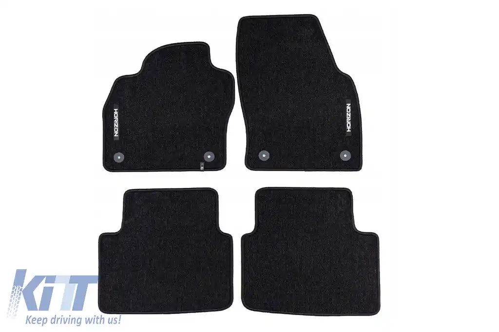 Mochete textile din seria Horizon de la Frogum potrivite pentru Skoda Scala după 2019, set de 4 bucăți, negru