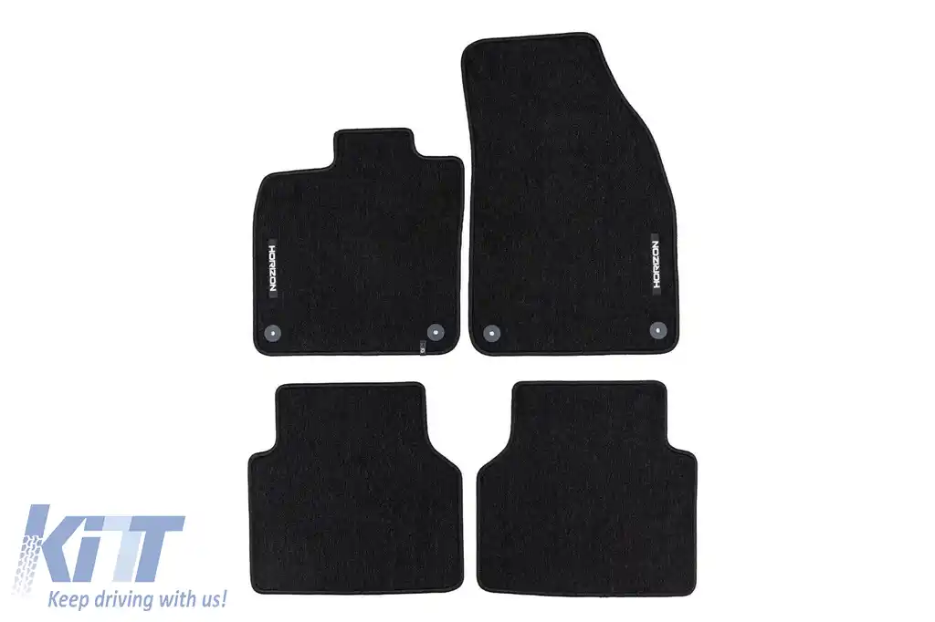 Mochete textile din seria Horizon de la Frogum potrivite pentru Skoda Enyaq după 2020, set de 4 bucăți, negre