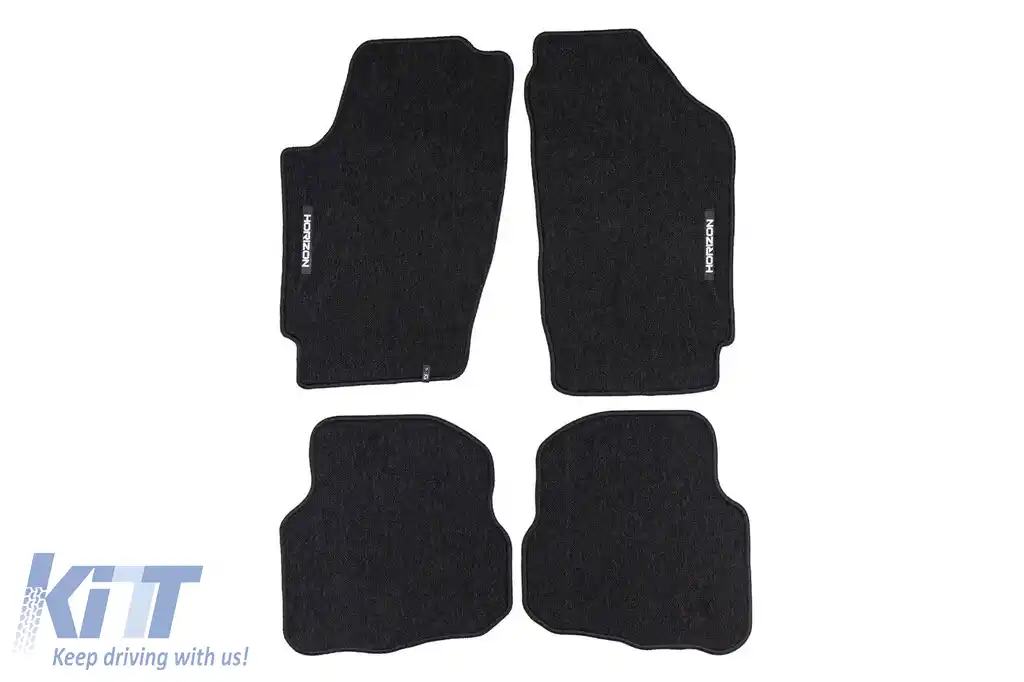 Mochete textile din seria Horizon de la Frogum potrivite pentru Volkswagen Fox 2003-2021, set de 4 bucăți, negru