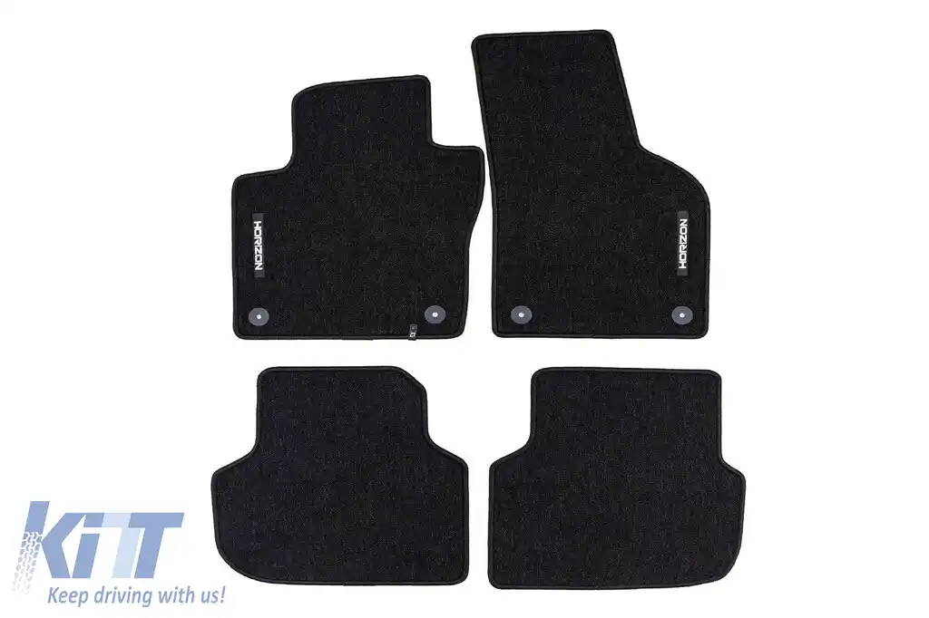 Mochete textile din seria Horizon de la Frogum potrivite pentru Volkswagen Jetta 2010-2018, set de 4 bucăți, negru