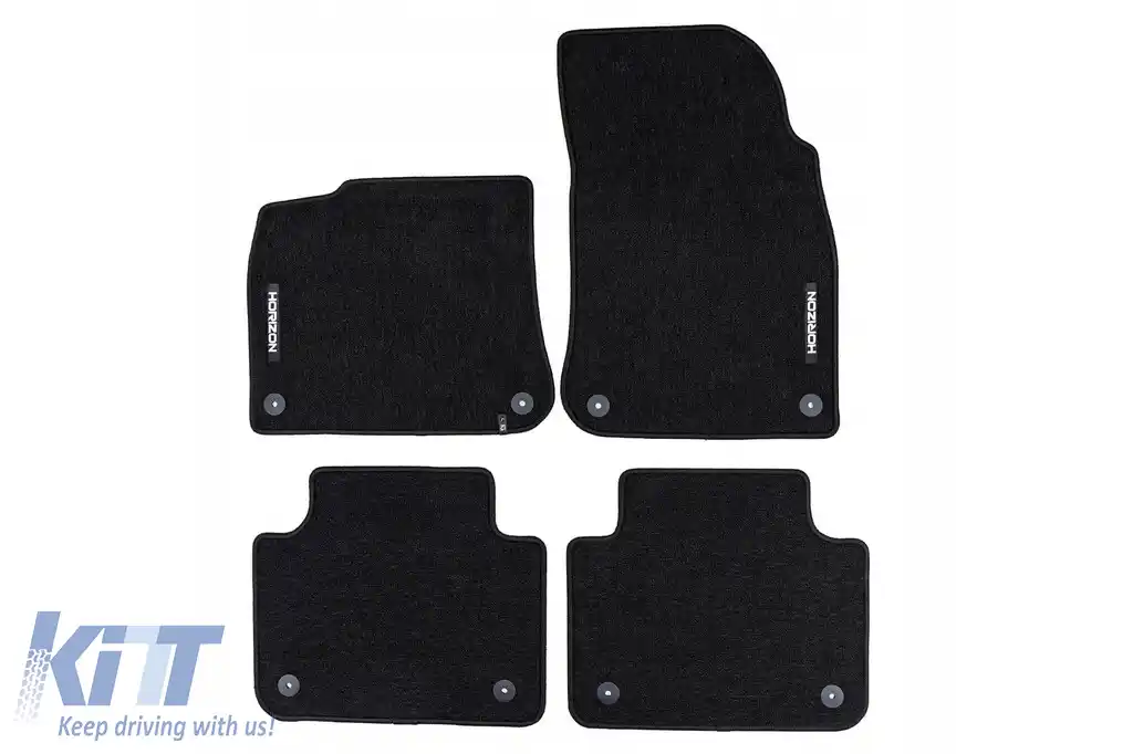 Mochete textile din seria Horizon de la Frogum potrivite pentru Volkswagen Touareg după 2018, set de 4 bucăți, negru