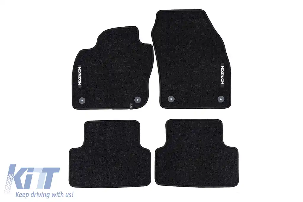 Mochete textile din seria Horizon de la Frogum potrivite pentru Volkswagen T-Cross după 2018, set de 4 bucăți, negru