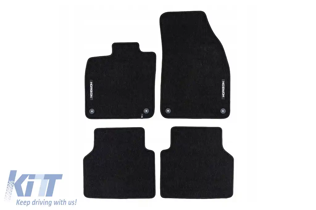 Mochete textile din seria Horizon de la Frogum potrivite pentru Volkswagen ID.4 după 2020, set de 4 bucăți, negru