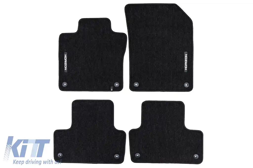 Mochete textile din seria Horizon de la Frogum potrivite pentru Volvo XC60 după 2017, set de 4 bucăți, negru