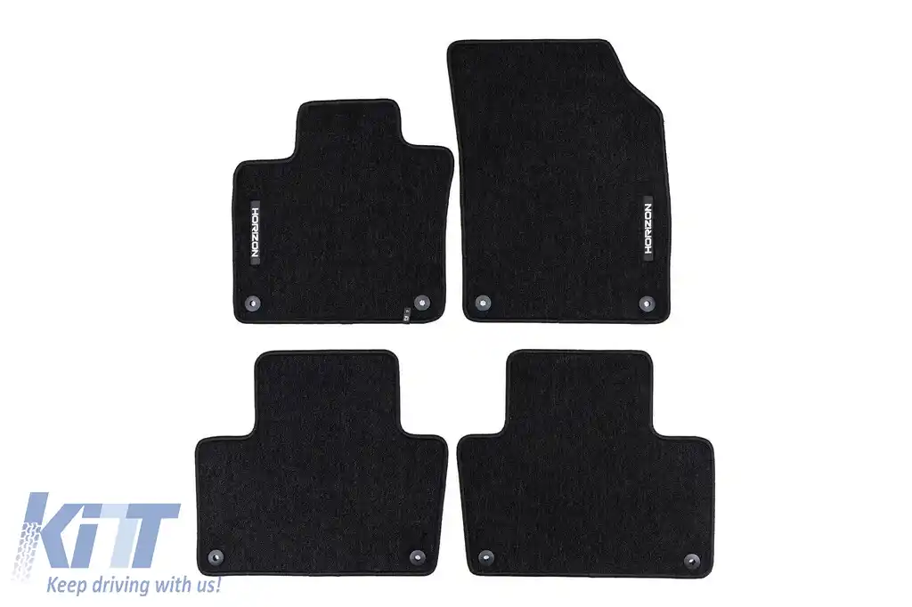Mochete textile din seria Horizon de la Frogum potrivite pentru Volvo XC90 după 2014, set de 4 bucăți, negru