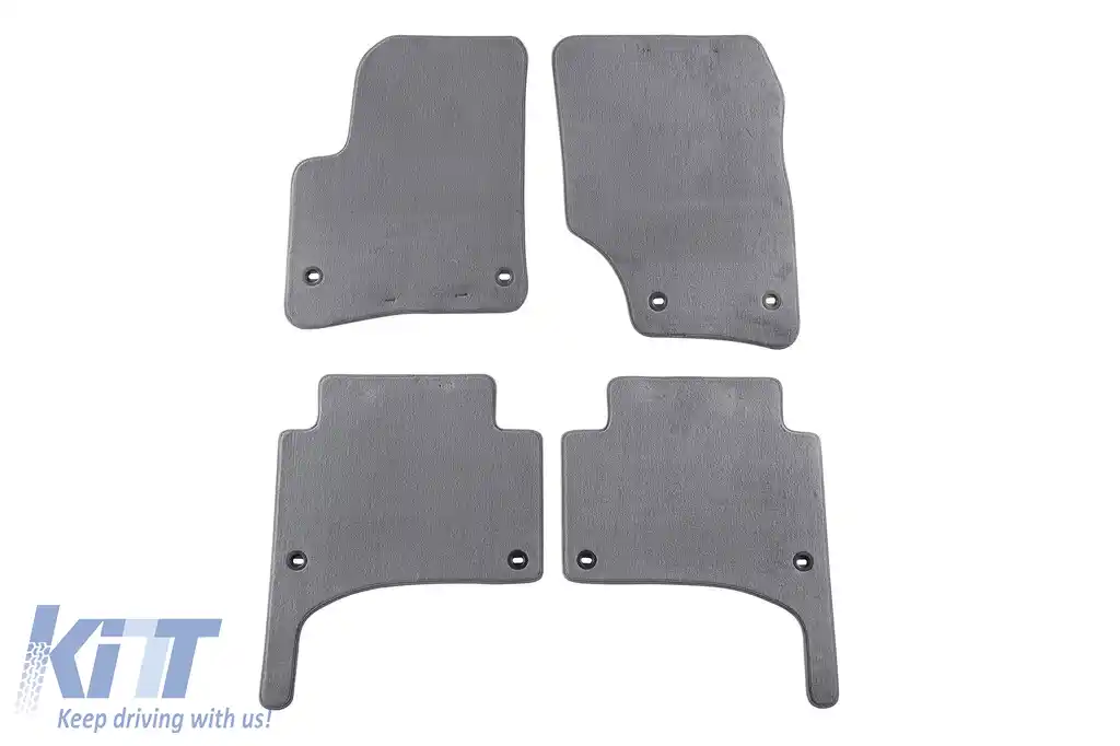 Mochete textile Petex Comet seria potrivite pentru Volkswagen Touareg 2002-2010, set de 4 bucăți, gri cu găuri de fixare ovale
