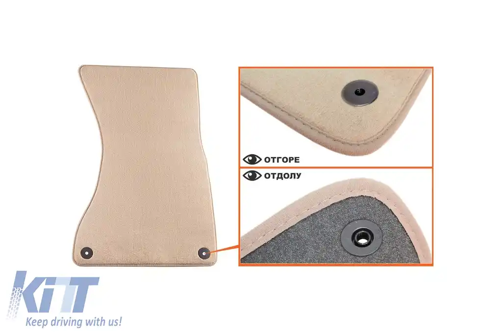 Mochete textile Petex Comet seria potrivite pentru Audi A6 sedan, estate, Allroad, Audi A7 2010-2018, set de 4 piese, bej-image-6241386