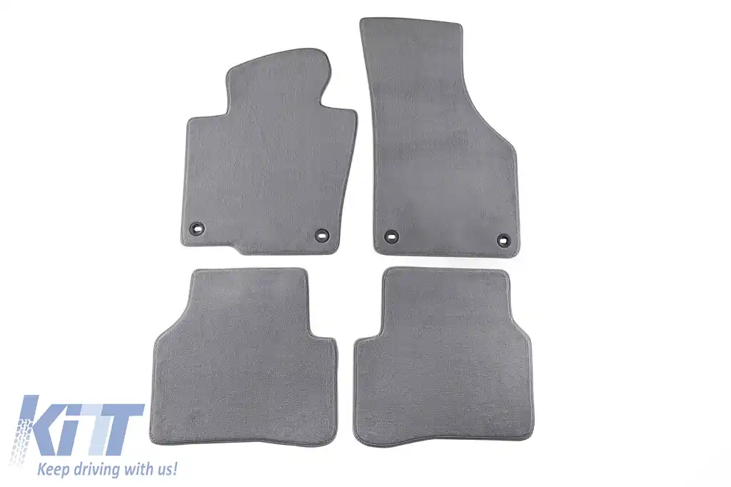 Mochete textile Petex Comet serie potrivite pentru Volkswagen Passat sedan, break 2005-2010, set de 4 bucăți, gri cu găuri de fixare ovale