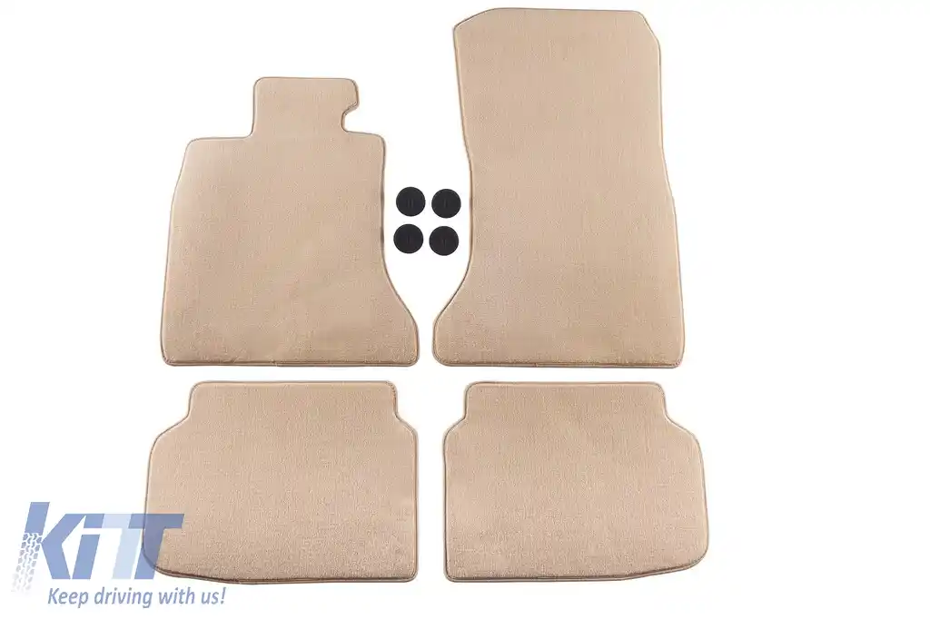 Mochete textile Petex Comet series potrivite pentru BMW 7 series F01 2008-2015, ampatament scurt, set de 4 bucăți, bej
