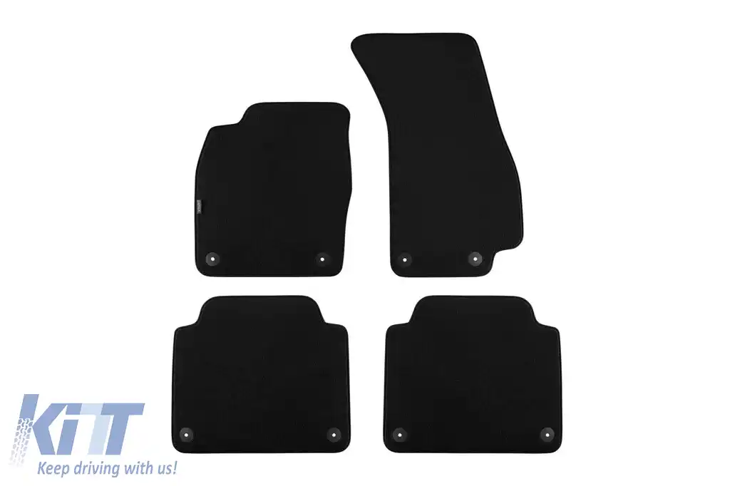 Mochete textile Petex Saturn potrivite pentru Audi A8 după 2017, set de 4 bucăți, negru