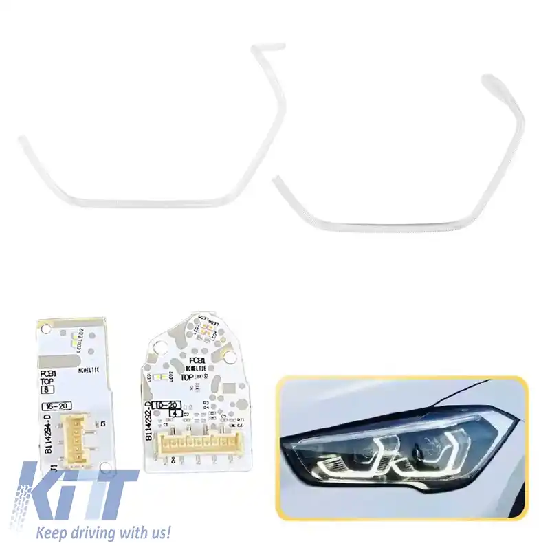 Modul DRL cu LED și tub DRL potrivit pentru Bmw X1 F48 Facelift 2019-2023 Lampa Stângă