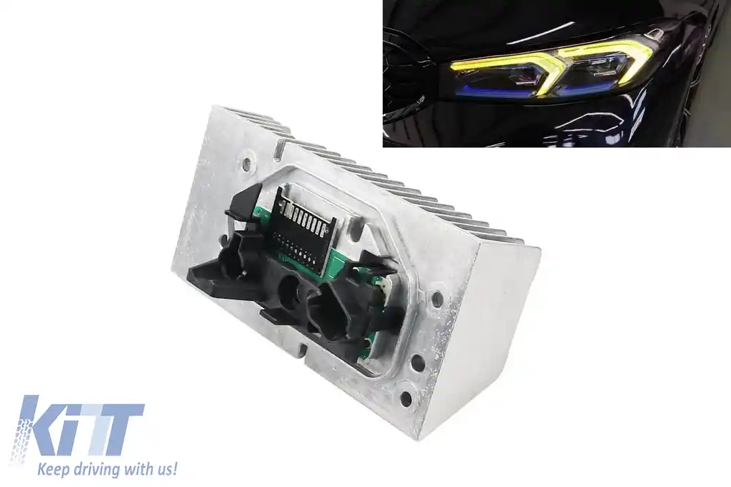 Modul stâng 63 11 5A57073(Y) pentru lumini DRL galbene și semnalizator în farul de versiune înaltă, potrivit pentru BMW 3 G20, G21 2023-2025
