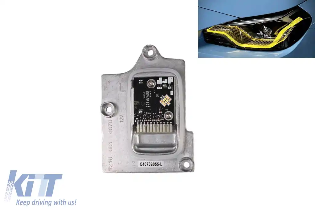 Modul stâng 63115A043C5(Y) pentru lumini DRL galbene în farul de versiune înaltă, potrivit pentru BMW Seria 2 G42, M2 G87 2022-2025, potrivit pentru LED adaptive