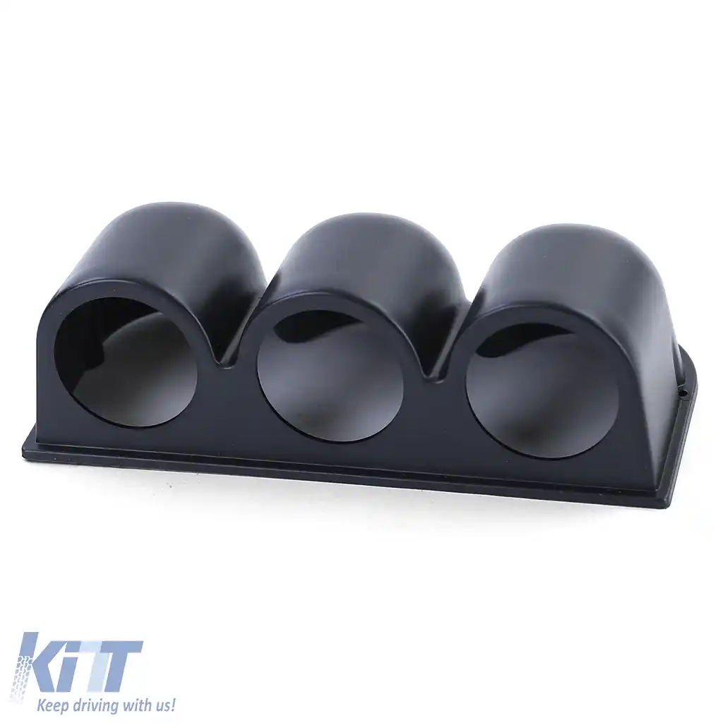 Montaj pentru tabloul de bord pentru 3 manometre suplimentare de 52mm, negru mat-image-6191431