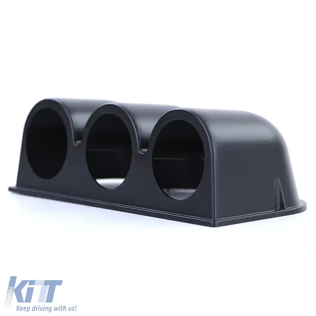 Montaj pentru tabloul de bord pentru 3 manometre suplimentare de 52mm, negru mat-image-6191432