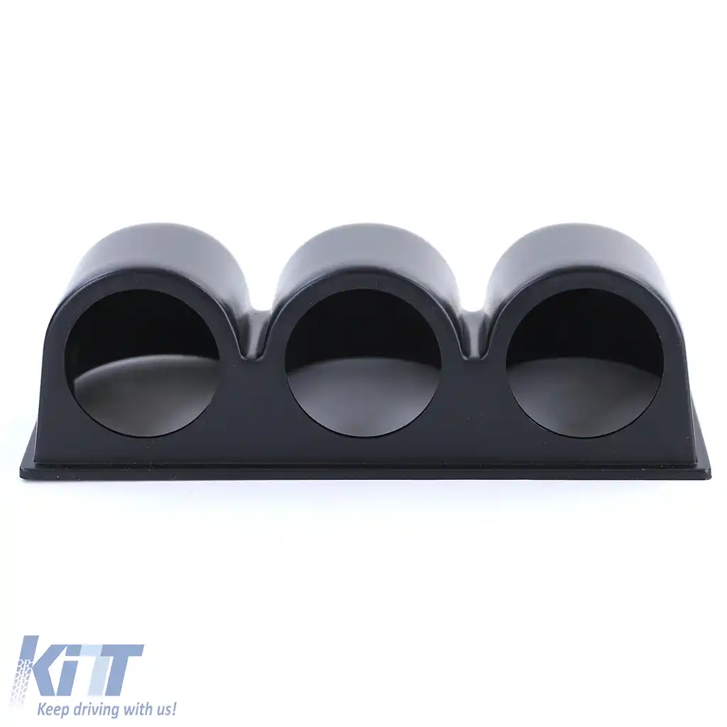 Montaj pentru tabloul de bord pentru 3 manometre suplimentare de 52mm, negru mat-image-6191434